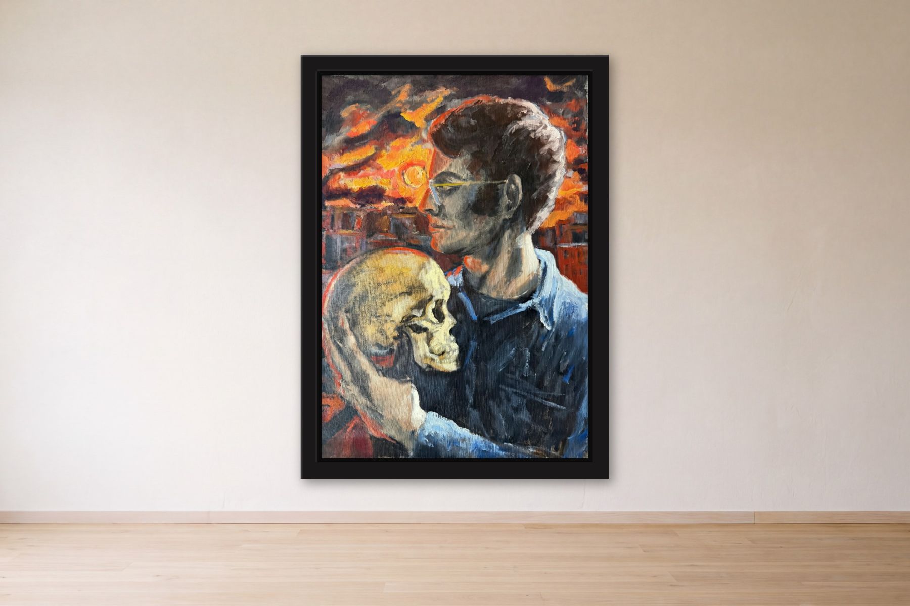 Untitled by Bill Sullivan, framed on a gallery wall