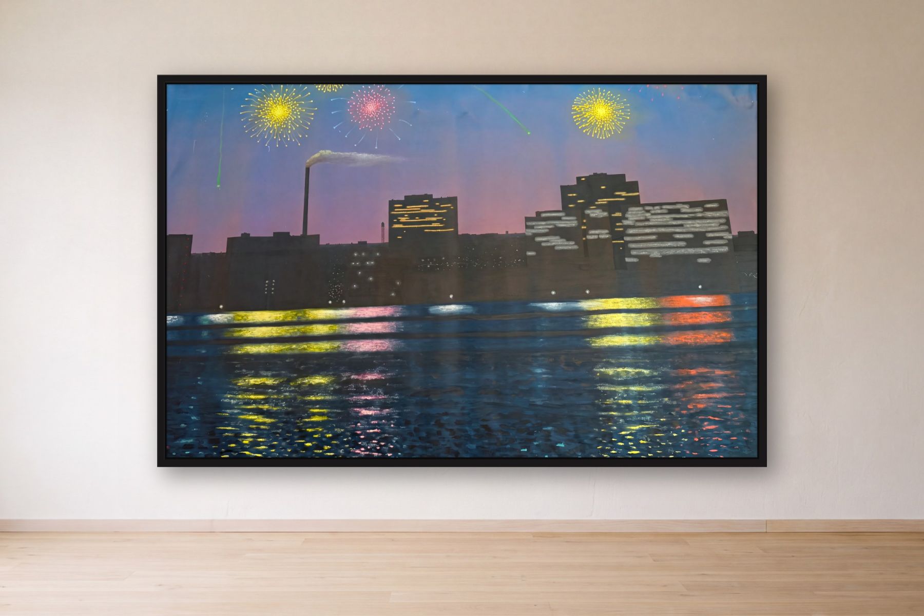 Untitled by Bill Sullivan, framed on a gallery wall