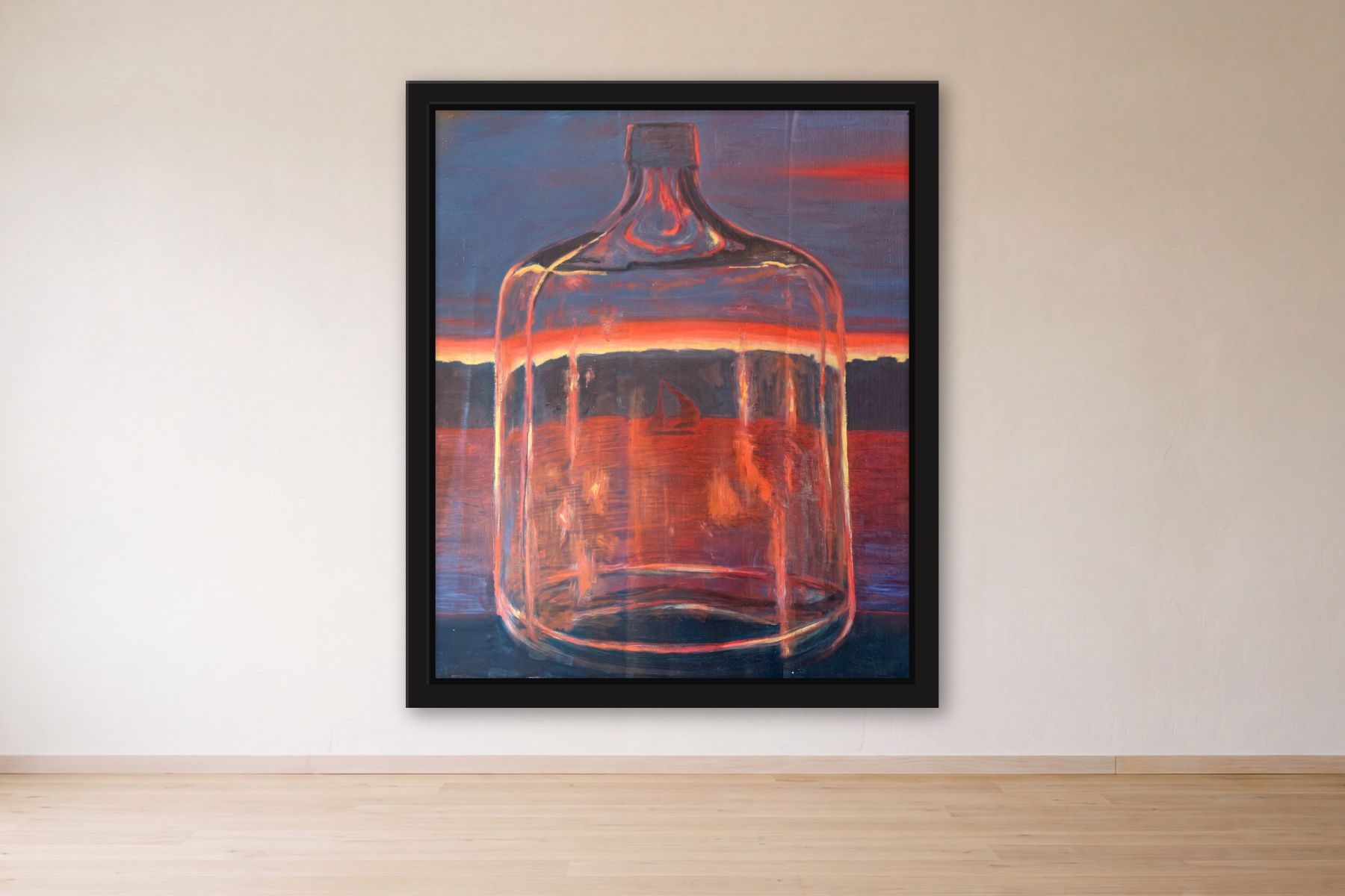 Untitled by Bill Sullivan, framed on a gallery wall
