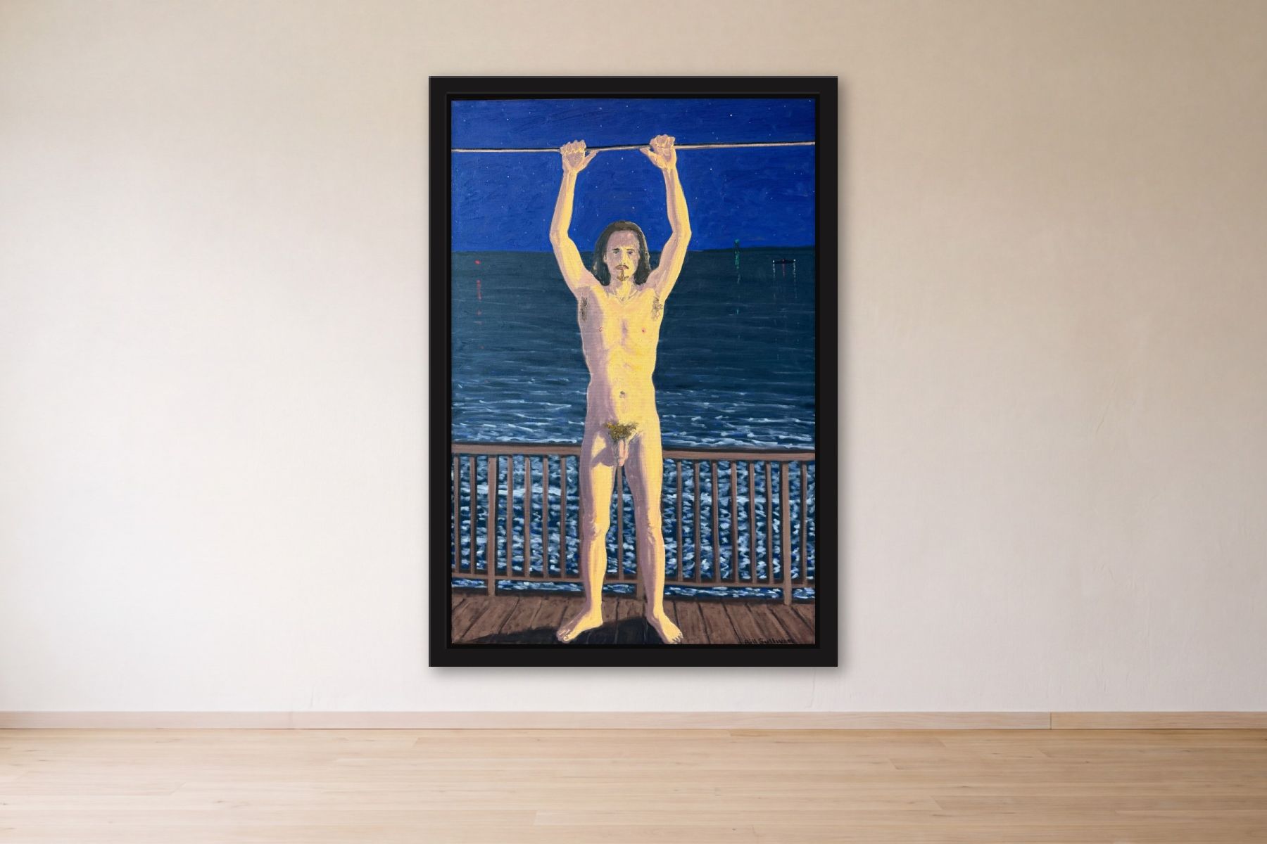 Untitled by Bill Sullivan, framed on a gallery wall