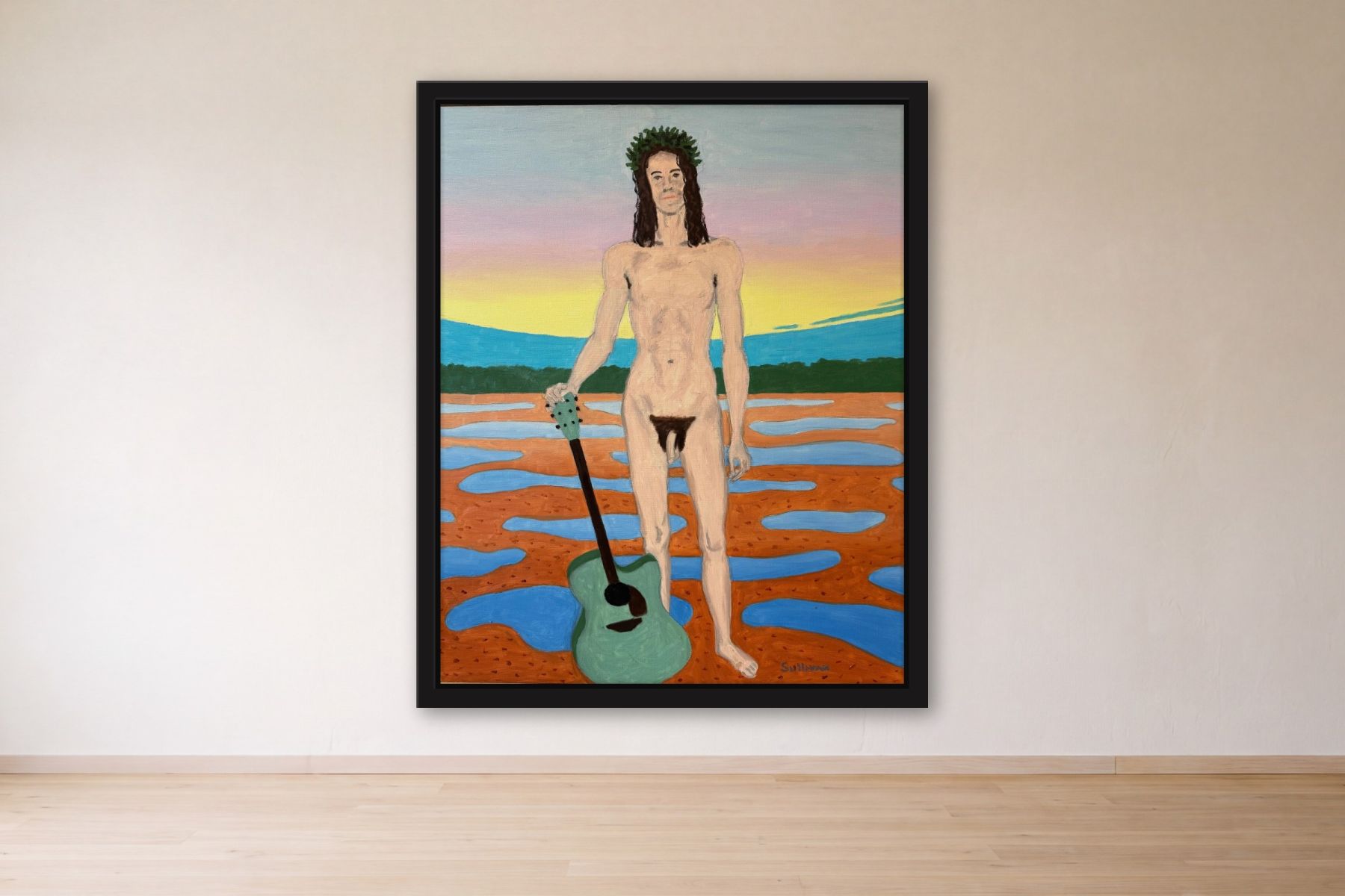 Untitled by Bill Sullivan, framed on a gallery wall