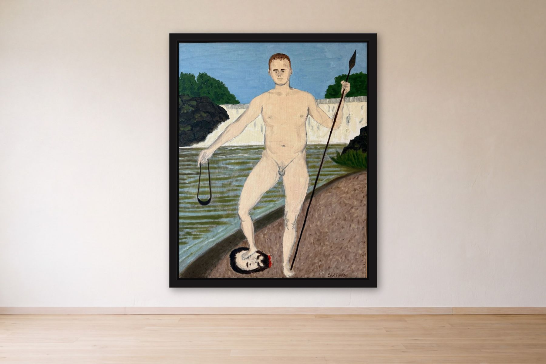 Untitled by Bill Sullivan, framed on a gallery wall