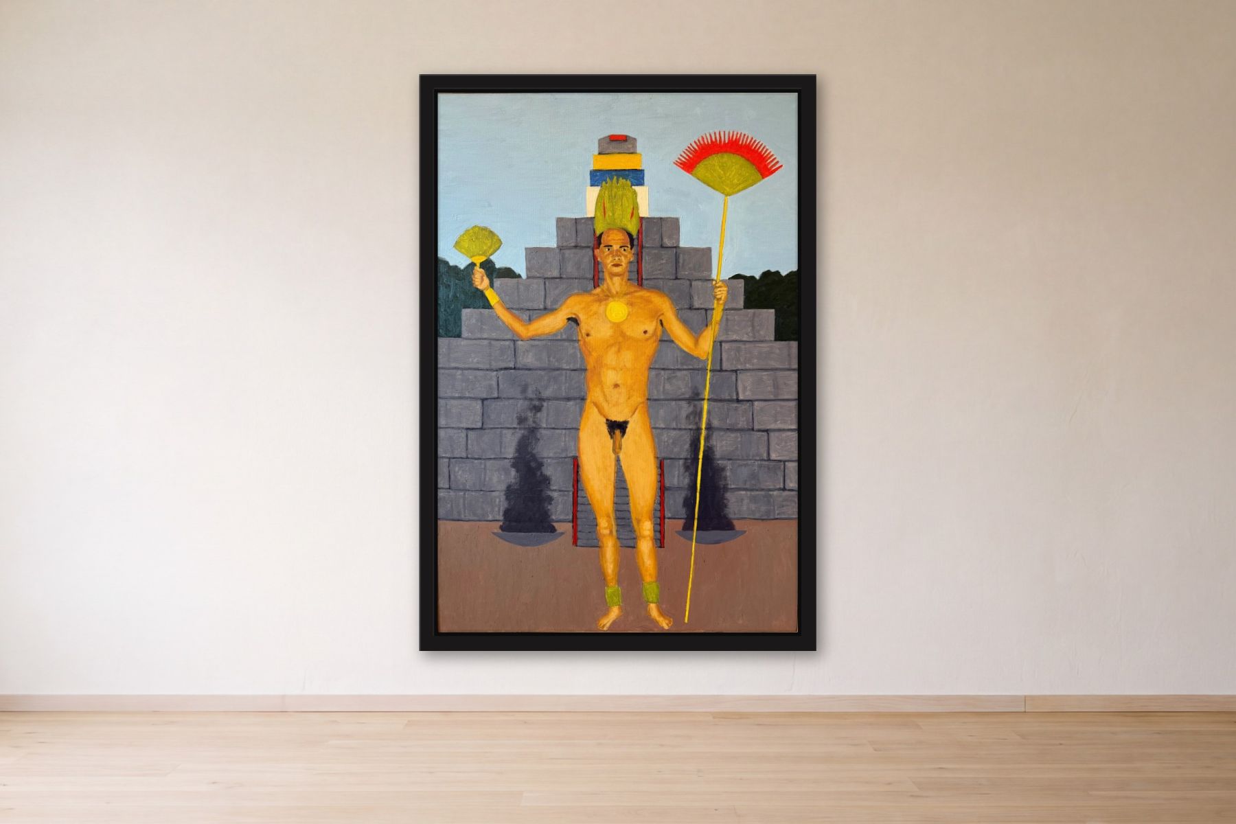 Untitled by Bill Sullivan, framed on a gallery wall