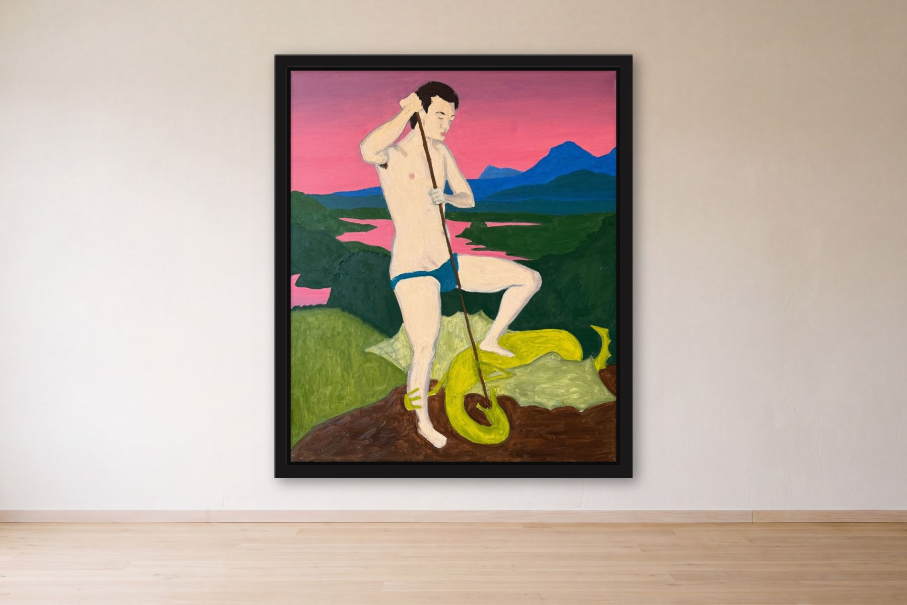 Untitled by Bill Sullivan, framed on a gallery wall