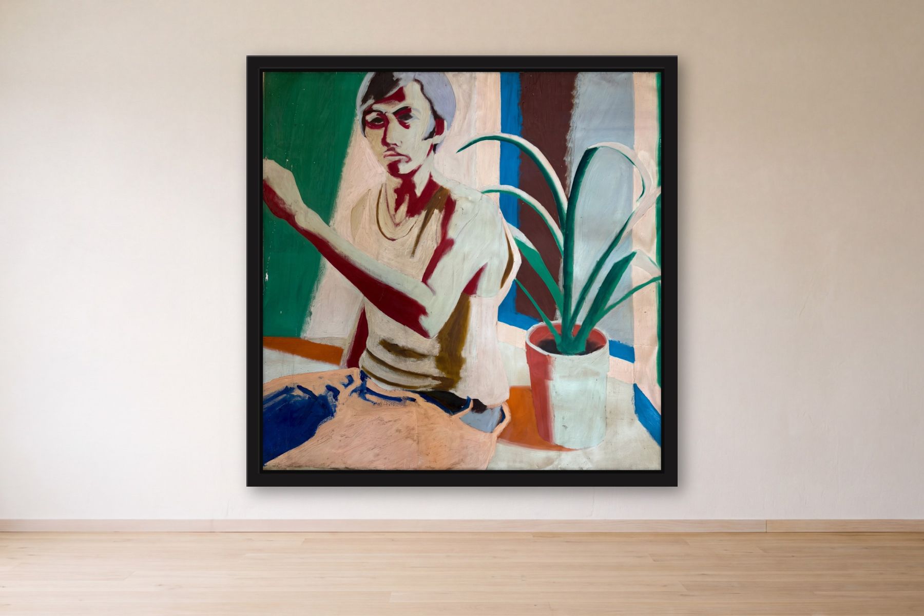 Untitled by Bill Sullivan, framed on a gallery wall