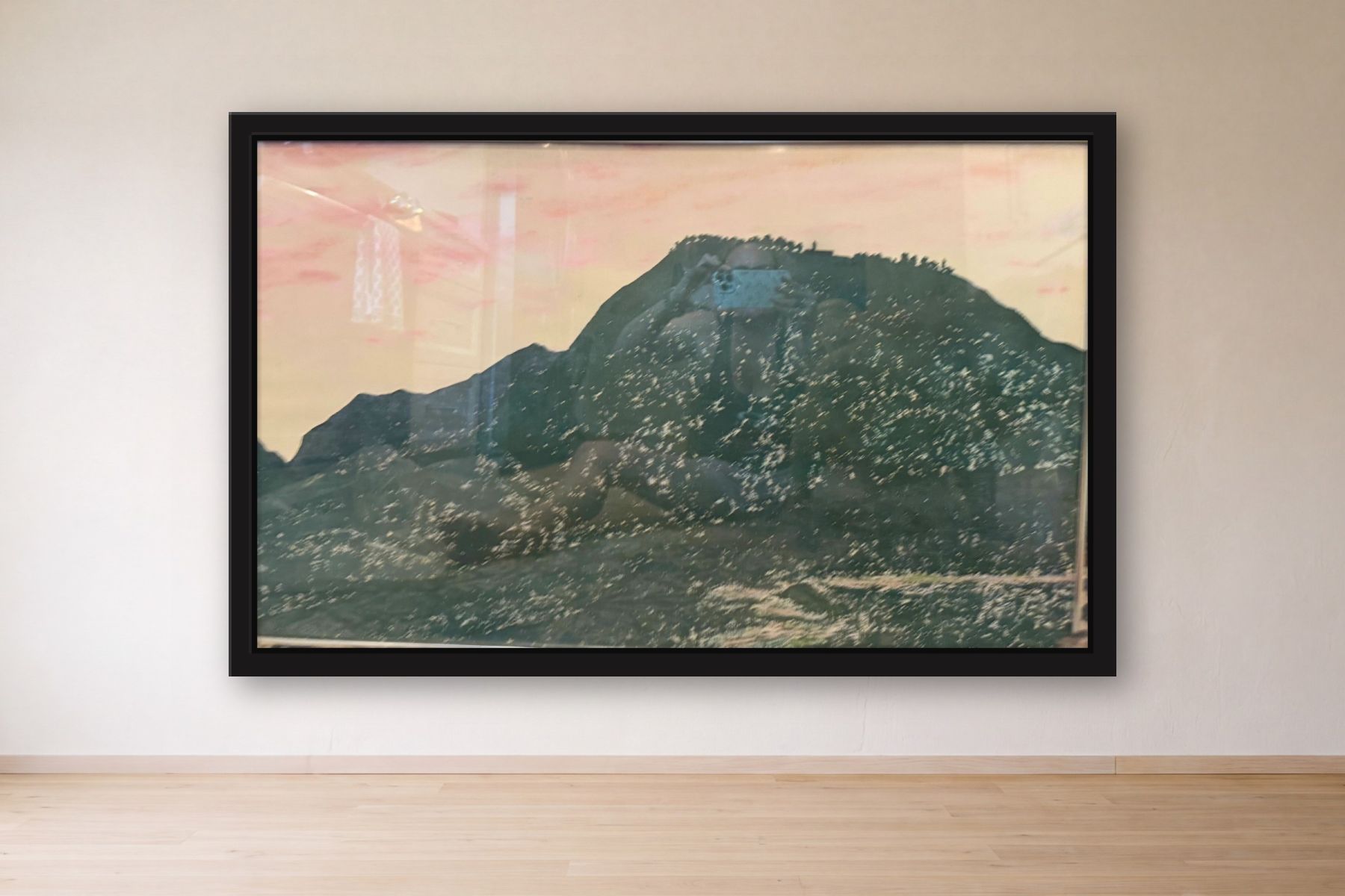 Untitled by Bill Sullivan, framed on a gallery wall