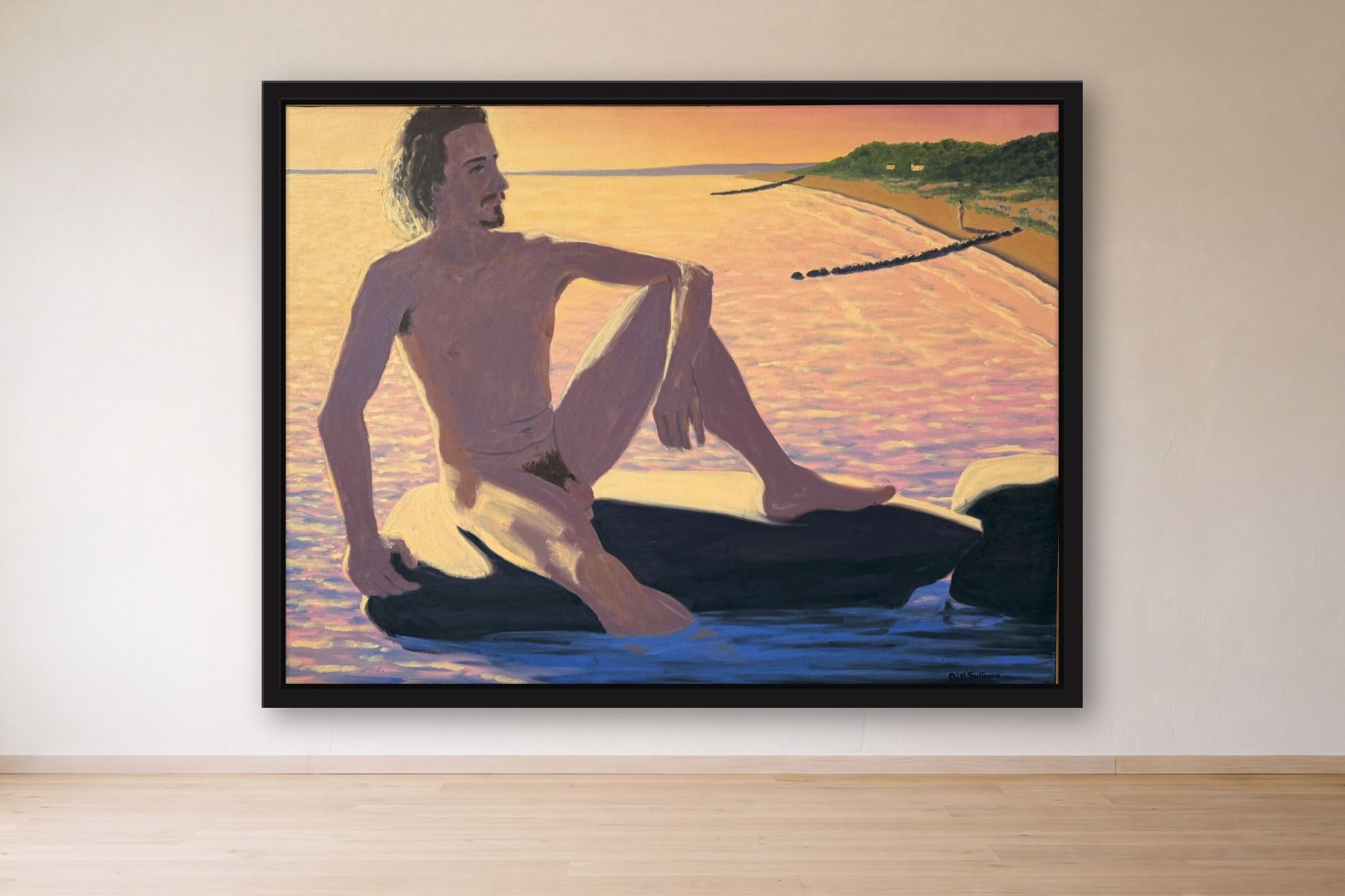 Untitled by Bill Sullivan, framed on a gallery wall