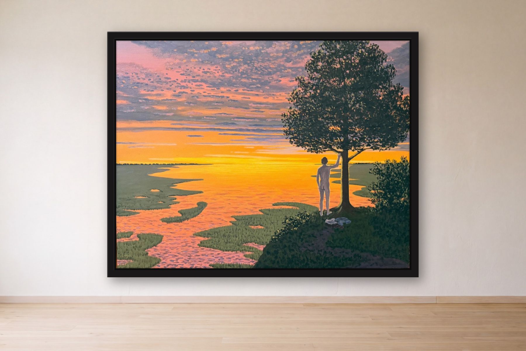 Untitled by Bill Sullivan, framed on a gallery wall
