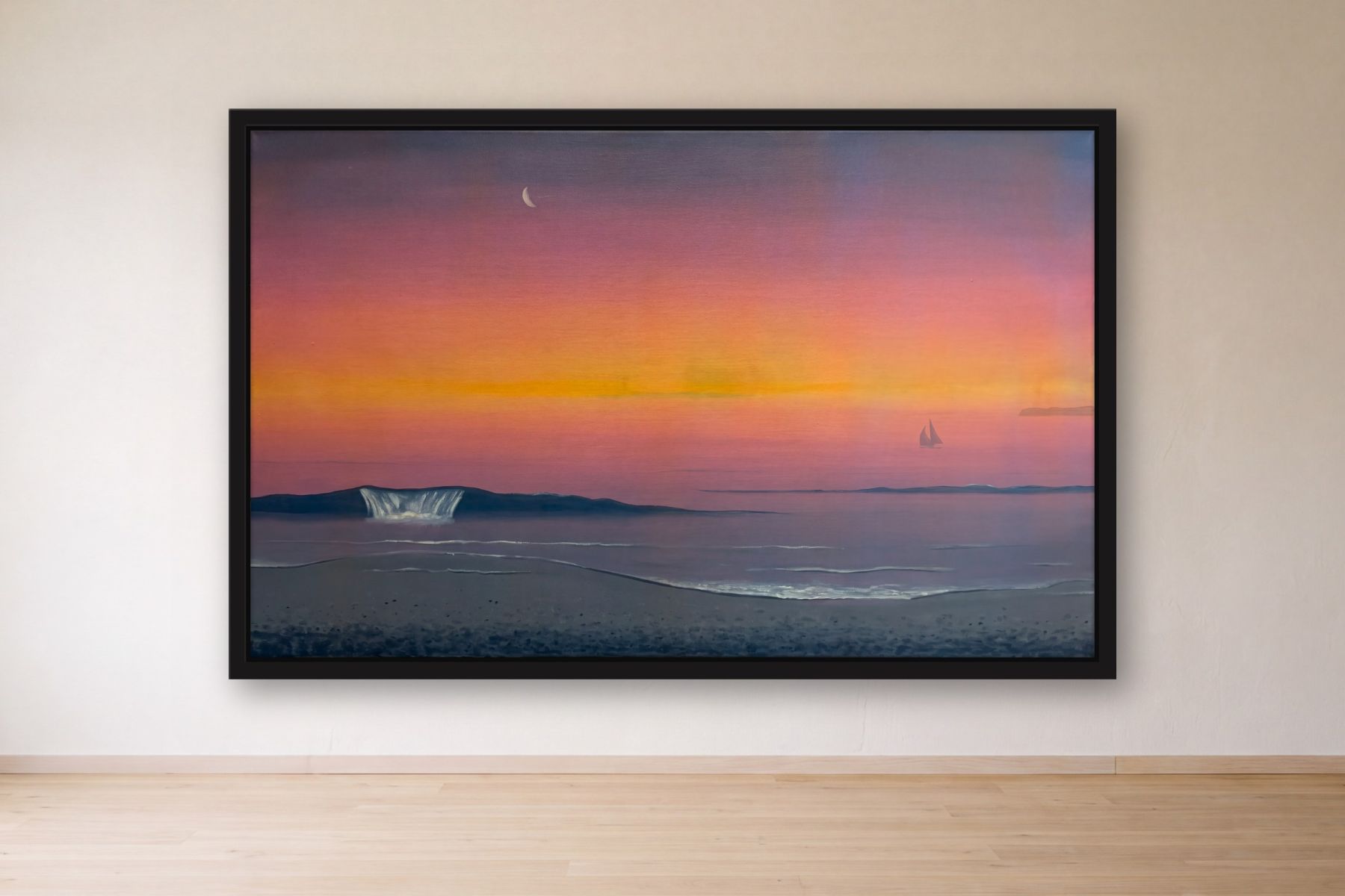 Untitled by Bill Sullivan, framed on a gallery wall