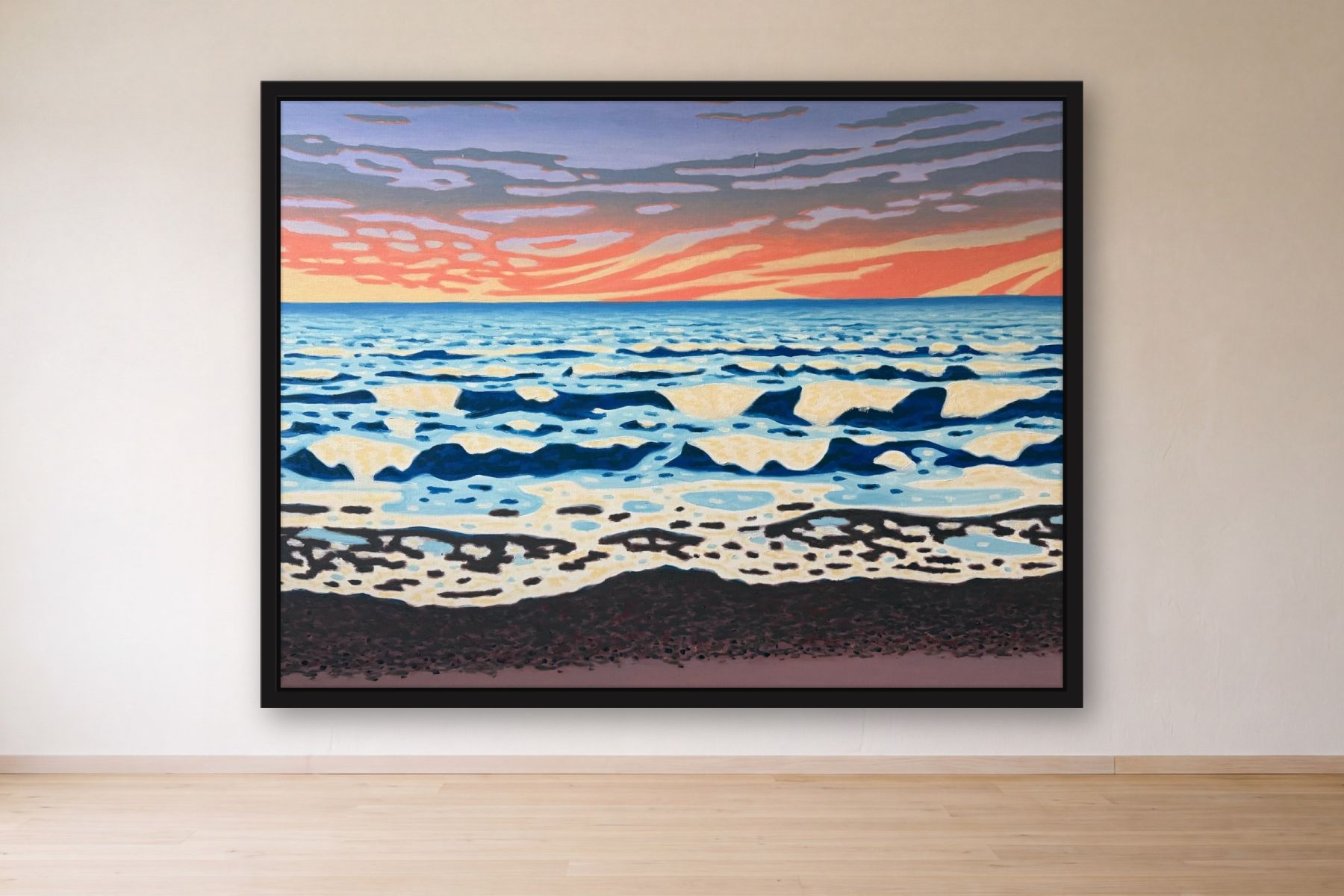 Untitled by Bill Sullivan, framed on a gallery wall