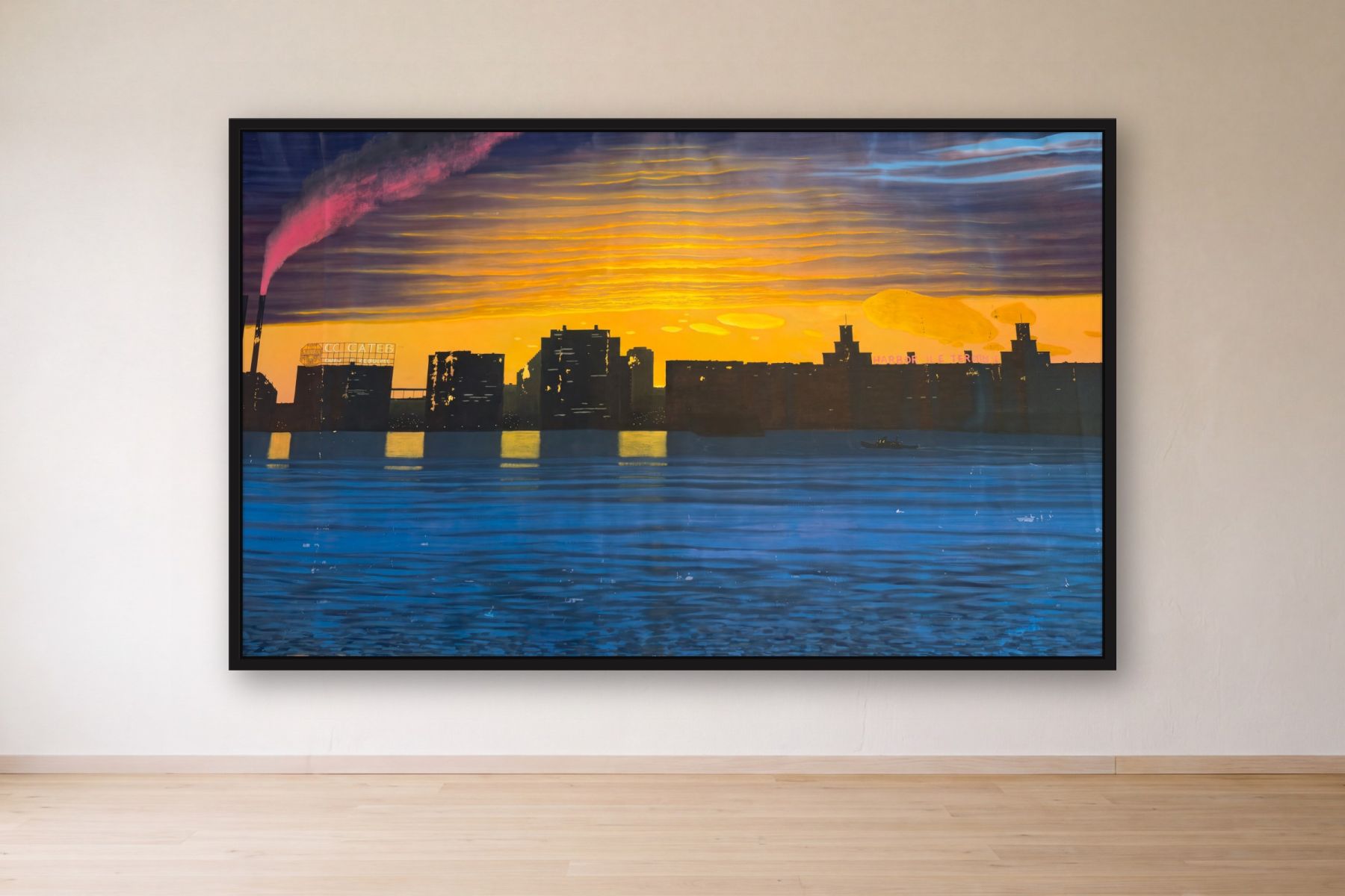 Untitled by Bill Sullivan, framed on a gallery wall