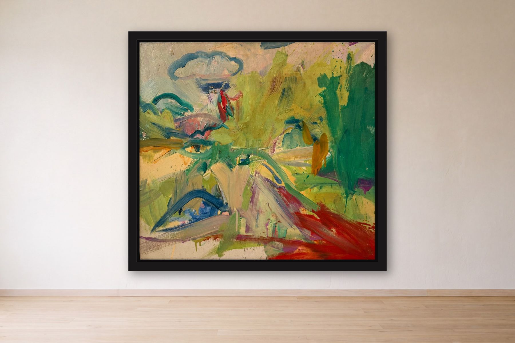 Untitled by Noah Baen, framed on a gallery wall
