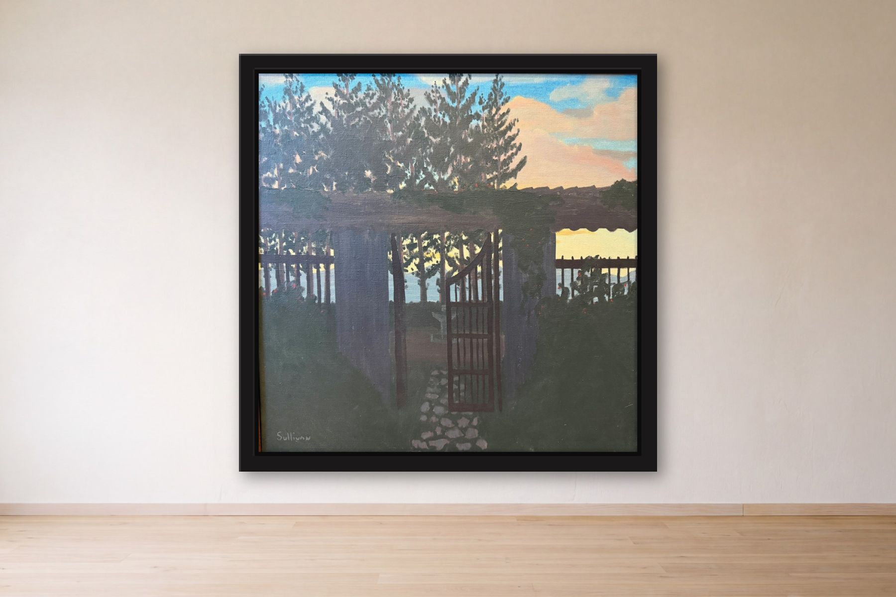 Untitled (Quirama, Medellin) by Bill Sullivan, framed on a gallery wall