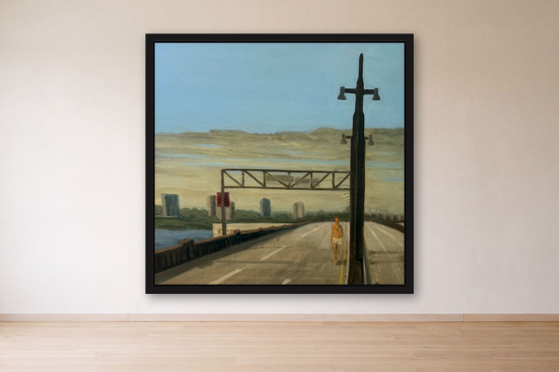 West Side Highway by Bill Sullivan, framed on a gallery wall